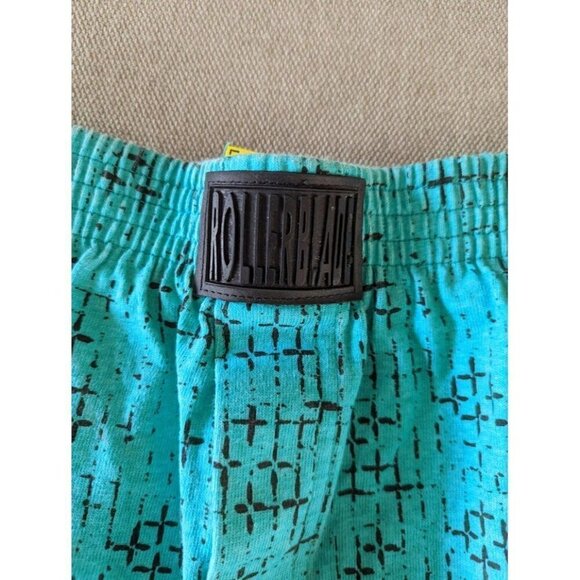 Blade Gear Deadstock 1990's Vintage Rollerblade Turquoise Athletic Shorts Large - Picture 3 of 6